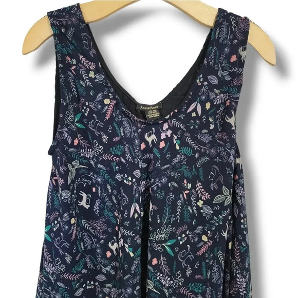 Ana & Rose Women’s Blue Unicorn Print Sleeveless Flowy Midi Dress OS - Picture 2 of 8